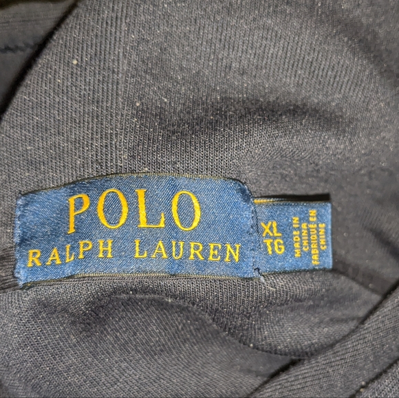 Polo by Ralph Lauren - Street Style Hooded Sweatshirt | Size XL | Navy Blue - Picture 3 of 6